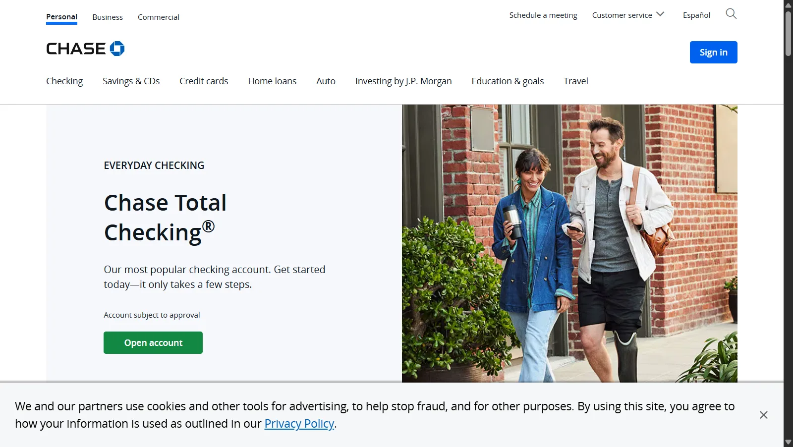 Chase checking account — bonus churning candidate
