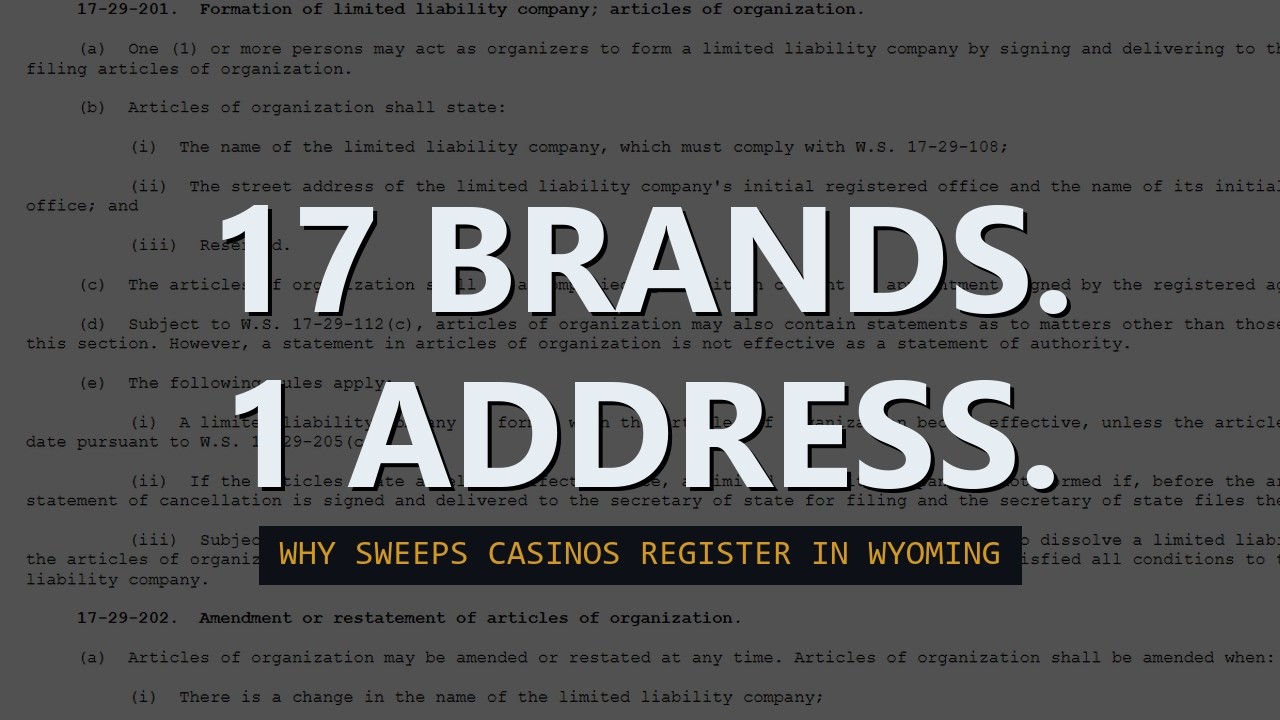 Why Sweepstakes Casinos Register in Wyoming