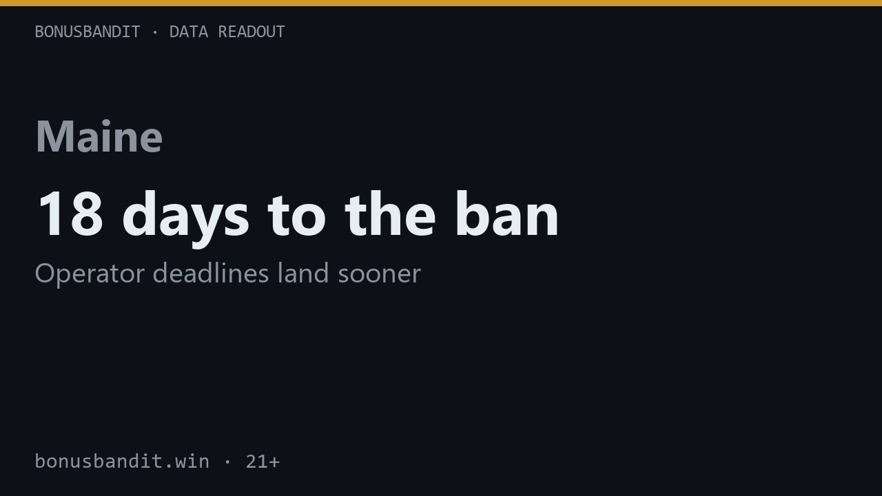 Maine Sweeps Casino Ban: 18 Days Left, Deadlines Sooner